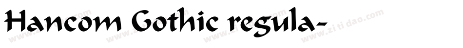 Hancom Gothic regula字体转换